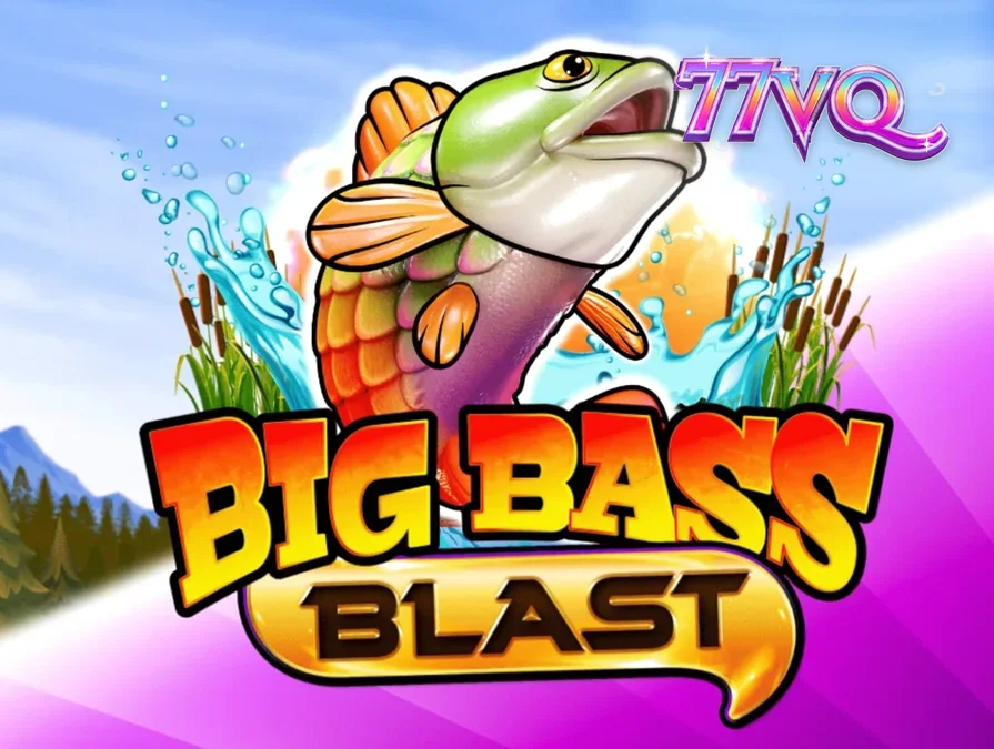 Interface do jogo de slot Big Bass Blast com temática de pesca futurista